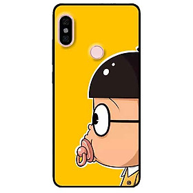 Ốp lưng in cho Xiaomi Redmi Note 5 Pro Mẫu Nobi Nền Vàng