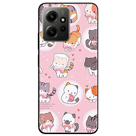 Ốp lưng dành cho Redmi Note 12 - Redmi Note 12 Pro 4G - Redmi Note 12 Pro 5G - Họa Tiết Mèo Nơ - Hàng Chính Hãng