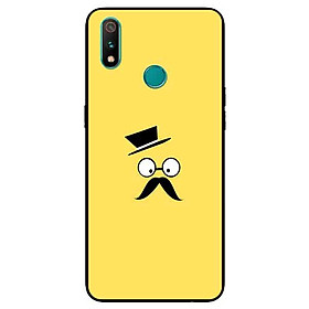 Ốp Lưng in cho Realme 3 Mẫu Khuôn Mặt Nền Vàng - Hàng Chính Hãng