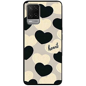 Ốp lưng cho Oppo A54 - A55 - A55s - Oppo A56 5G - Oppo A18 - A38 - A58 - Tim Trắng Đen HEART - Hàng Chính Hãng