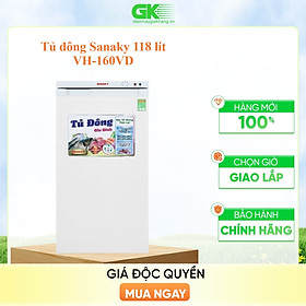 Tủ Đông đứng Sanaky VH-160VD 118 lít - Hàng chính hãng( Chỉ giao HCM)