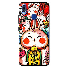 Ốp in cho Vivo Y91 Thỏ Trắng Má Đỏ - Hàng chính hãng