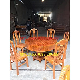 Bàn ăn hộp tròn 6 ghế