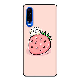 Ốp lưng in cho Huawei P30 mẫu Cún Dâu - Hàng chính hãng