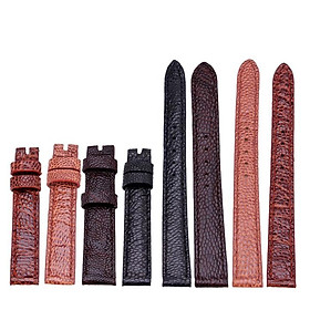 HJ8417-18-19-23 Dây đồng hồ Huy Hoàng da đà điểu size 12, 14 màu đen, nâu đất, vàng bò, nâu đỏ