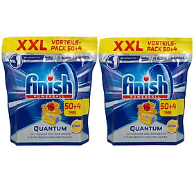 Combo 2 túi viên rửa bát finish quantum  54 viên dùng cho máy rửa bát