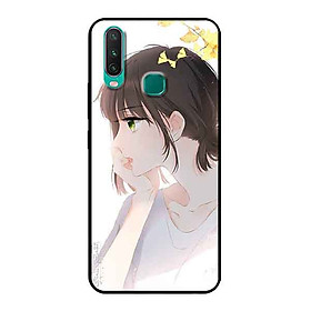 Ốp Lưng in cho Vivo Y15 Mẫu Cô Gái Mắt Xanh - Hàng Chính Hãng