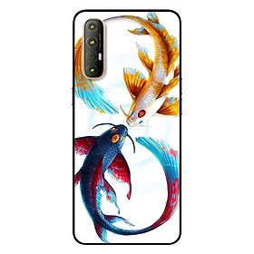 Ốp lưng dành cho Oppo Reno 3 Pro mẫu Cá Chép Xanh Vàng