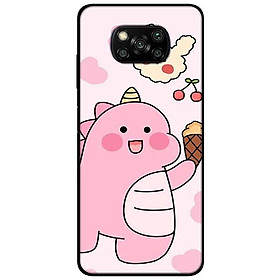 Ốp lưng dành cho Xiaomi Poco X3 mẫu Khủng Long Hồng