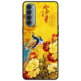 Ốp lưng dành cho Reno 4 Pro mẫu Công Và Hoa