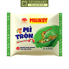 COLUSA - Mì trộn Miliket hương vị Chua cay chanh, Mì trộn chua cay chanh Miliket, Mì Miliket trộn (117g/gói)