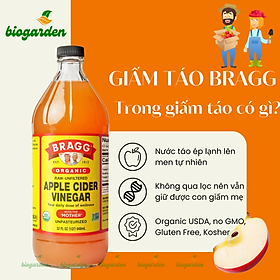 Giấm táo hữu cơ Organic Bragg 946ml (2 chai)