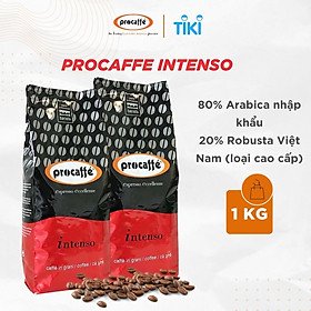 Cà phê hạt nguyên chất pha máy PROCAFFE INTENSO - Hàng chính hãng