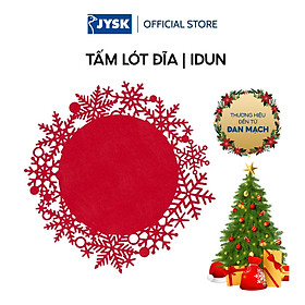 Tấm lót đĩa | JYSK Idun | polyester | đỏ | DK38cm