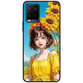 Ốp lưng cho Vivo Y12s - Y20 - Y20s - Y21 - Y21s - Y33 - Y33T - Cô Gái Áo Vàng Hoa HD - Hàng Chính Hãng