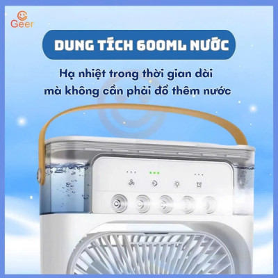 Quạt Phun Sương Điều Hòa Mini Để Bàn Cao Cấp | Có Đèn LED, Mẫu Mới, Hàng Chất Lượng Cao