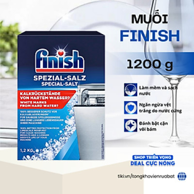 Muối rửa bát Finish 3kg làm mềm nước trong máy rửa bát, muối finish 1.2kg, muối rửa chén finish 1.5kg , muoi rua bat finish salt 3kg