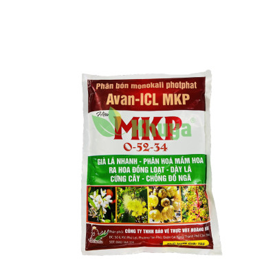 Phân bón Monokali Photphat AVA-ICL MKP 0-52-34 gói 1kg Già lá và Phân hóa mầm hoa