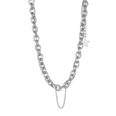 Dây chuyền vòng cổ mix chain tua rua dài ngôi sao cá tính nam nữ unisex xu hướng phụ kiện hợp kim