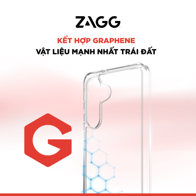 Ốp lưng bảo vệ ZAGG Crystal Palace Lite cho Samsung S25 Ultra chống ố vàng, va đập và trầy xước_ Hàng Chính Hãng