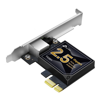 Card mạng PCIe 2.5 Gigabit TP-Link TX201 | Dễ lắp và cài đặt | Tương thích Windows 11/10/Server , Linux | Bảo hành 2 năm | Hàng Chính Hãng