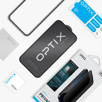 Kính Cường Lực UNIQ OPTIX PRIVACY Cho iPhone 16/ 16 Plus/ 16 Pro/ 16 Pro Max Chống Nhìn Trộm Độ Rõ Nét Được Tối Ưu Hoá Hàng Chính Hãng