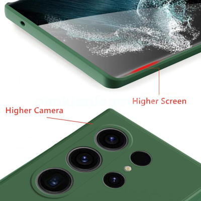 Ốp Lưng Dành Cho Samsung Galaxy S25 Ultra , S24 Ultra , S23 Ultra Silicone Dẻo Lót Nhung Nỉ Chống Sốc chống bẩn hạn chế bám vân tay - Hàng Nhập Khẩu