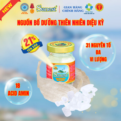  NEW [ Hộp quà tặng 8 lọ] Nước Yến sào Khánh Hòa Sanest 21% - Có đường