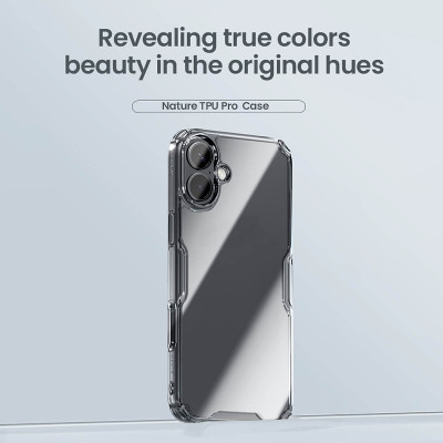 Ốp lưng dành cho iPhone 16 Pro Max, iPhone 16 Pro, iPhone 16 Plus, iPhone 16 hiệu NILLKIN Nature TPU Pro trong suốt chống sốc cao cấp - Hàng chính hãng.