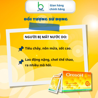 Bột Pha ORESOL-II Bù Nước Và Điện Giải Phù Hợp Với Người Chơi Thể Thao, Lao Động Nặng - 40 gói