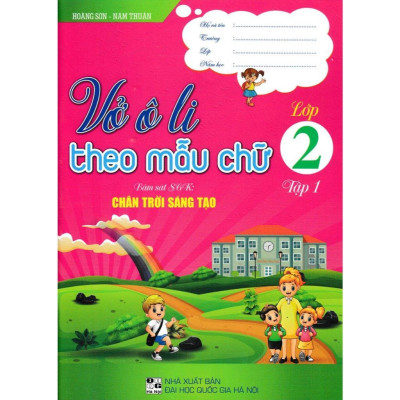 Sách - Vở Ô Li Bài Tập Toán Lớp 2 + Vở Ô Li Theo Mẫu Chữ Lớp 2 - Bám Sát SGK Chân Trời Sáng Tạo - Bộ 4 Cuốn - Hồng Ân