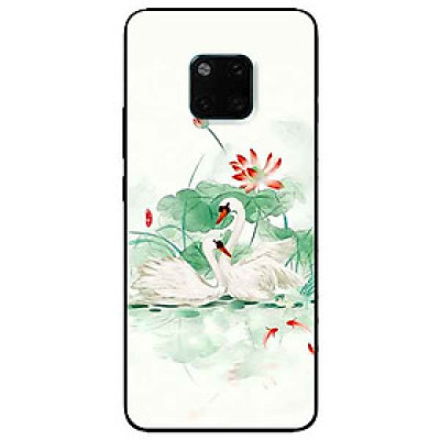Ốp lưng in cho Huawei Mate 20 Pro Mẫu Đôi Thiên Nga