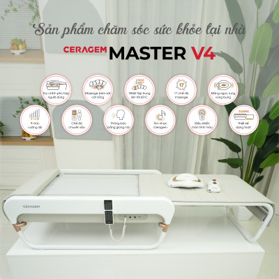 Giường mát xa/massage nhiệt Ceragem Master V4 màu trắng