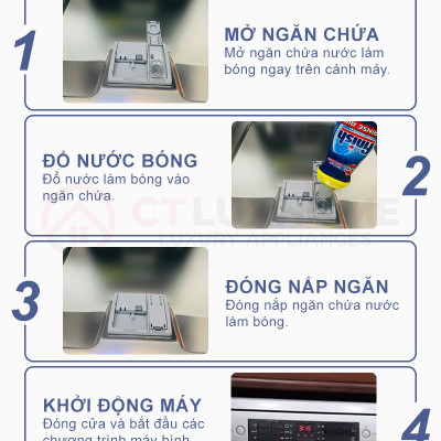 Nước làm Bóng dùng cho máy rửa chén Finish 400ml hương chanh - Anh