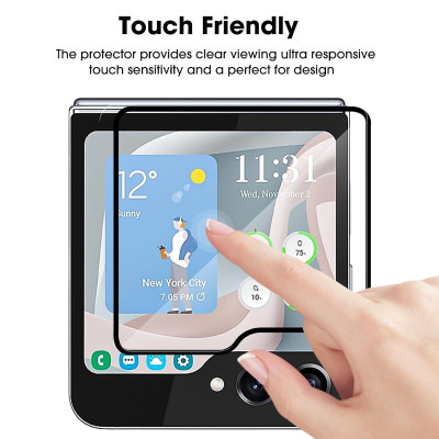 Dán kính cường lực cho Samsung Galaxy Z Flip 6 Full màn hình phụ chống vân tay tốt hiệu Kuzoom -hàng chính hãng