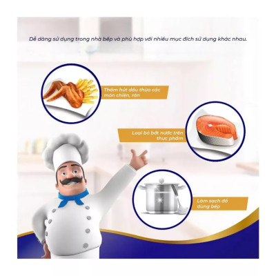Lốc 4 Cuộn Khăn Giấy Bếp Đa Năng
