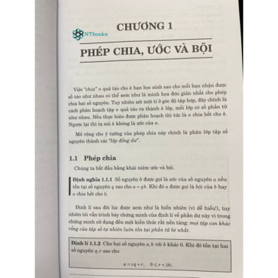Sách Bài giảng số học dành cho học sinh, giáo viên chuyên toán - Dương Thái Bảo