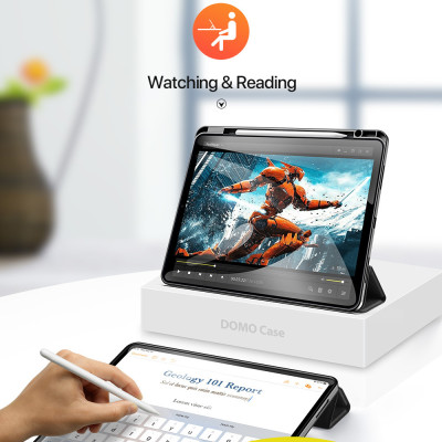 [iPad Air 6 M2] Bao Da Chính Hãng Dux Ducis Domo Kèm Khay Đựng Bút Dành Cho iPad Air 6 M2 -11 inch 2024. iPad Air 6 M2 - 13 inch 2024 - Hàng Nhập Khẩu 
