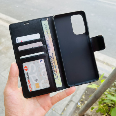 Bao Da Dạng Ví Cho Xiaomi Redmi 10A  Chính Hãng Hanman Có Ngăn Đựng Thẻ và Ví Tiền Tiện Lợi - Hàng Chính Hãng