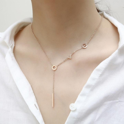 Dây chuyền nữ titan thời trang cao cấp mặt chữ Love cách điệu thép không gỉ trangsucpt 3 màu DCNUT88