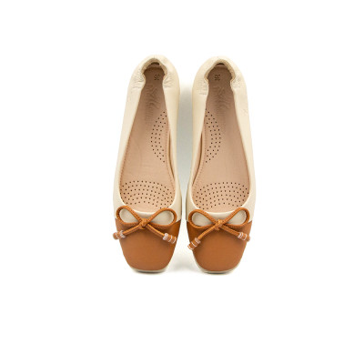 Giày Búp Bê Phối Nơ Da Micro Siêu Nhẹ TMW32302