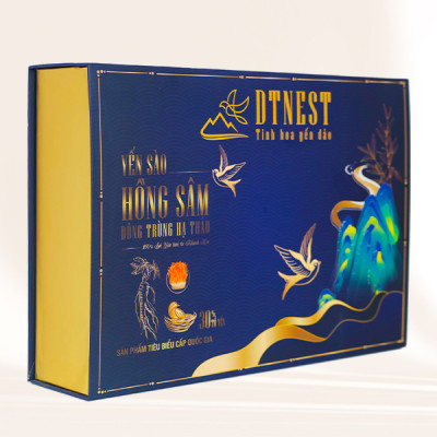 Yến Chưng Hông Sâm Đông Trùng Hạ Thảo DTNEST - Hộp quà 6 hũ - Bồi Bổ Sức Khỏe