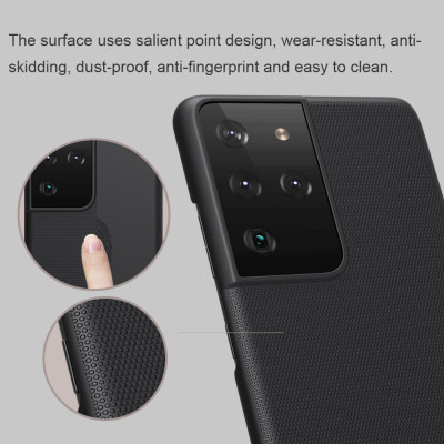 Ốp lưng dành cho Samsung Galaxy S21 Ultra chính hãng Nillkin Frosted Shield dạng sần - Hàng nhập khẩu