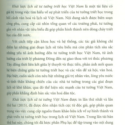 Khái Lược Lịch Sử Tư Tưởng Triết Học Việt Nam (Tái bản lần thứ hai có chỉnh lý) - Nguyễn Tài Đông (Chủ biên)