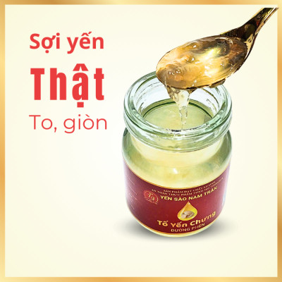 Yến sào chưng Đường phèn NAM TRÂN 7 gram Tổ Yến Tươi, Phục hồi sức khoẻ, Giảm mệt mỏi. Lọ 70 ml