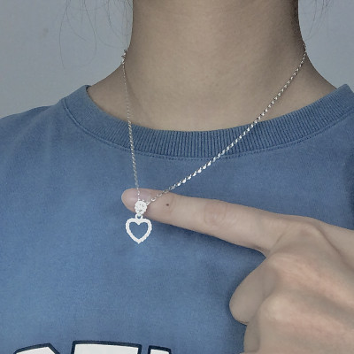 Dây Chuyền Bạc 925 Trái Tim Chính Hãng Bạc Hiểu Minh DMD510