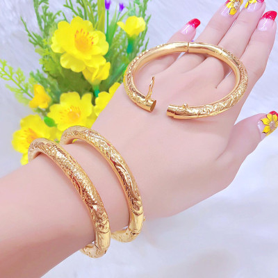 Vòng Tay Nữ ( 01 Vòng ) Bọng Khóa Gài Mạ Vàng 24K - MS 120.20.11