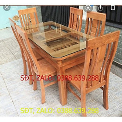 Bộ bàn ăn gỗ sồi nga