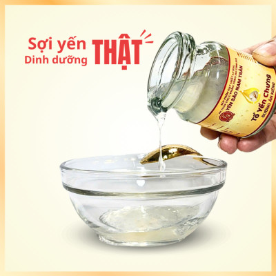 [Set 6 lọ Không hộp] Yến chưng Đường Ăn Kiêng 7 gram Tổ Yến Tươi - Yến Sào Nam Trân, phù hợp với người kiêng đường. Lọ 70 ml