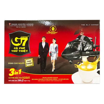 Cà Phê Hòa Tan G7 3in1 Trung Nguyên – Hộp 18 Gói – Cà Phê Sữa Hòa Tan Tiện Lợi, Đậm Vị Việt